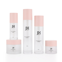 Ensemble de bouteilles de crème glacée, pot de 30, 50, 80g, 40, 100 ou 120 ml, 1 4 oz, lotion cosmétique, avec couvercle rose