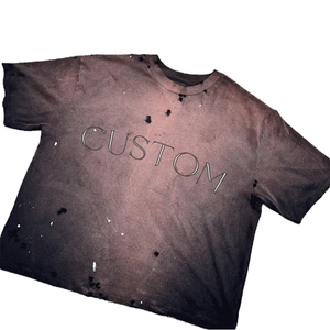 เสื้อยืดผู้ชายไซส์ใหญ่พิเศษ พิมพ์ลายตัวอักษร แขนสั้น คอกลม ผ้าเจอร์ซีย์ลำลอง 100% คอตตอน ล้างสีแบบแอซิดวอช มีจำหน่าย - Product Image 1