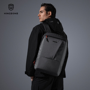Kingsons Men's <b>Backpack</b> Lightweight Business Travel Laptop <b>Compartment</b> 20-35L Solid Color Shoulder Straps - Product Image 2