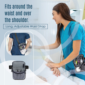 Medical <b>Bag</b> <b>Nurse</b> Waist Pouch Organizer with Utility Storage for Stethoscopes Bandage Scissors - Product Image 3