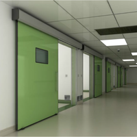Porte coulissante hermétique électrique automatique avec capteur au sol pour salle d'opération et salle blanche d'hôpital