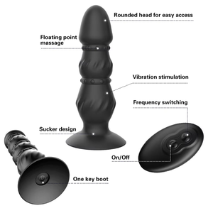 Titreşimli Silikon Anal Plug Vibratör Prostat Masaj Aleti Vakumlu Yapay Penis Erkekler için Mastürbatör Kadınlar için - Product Image 5