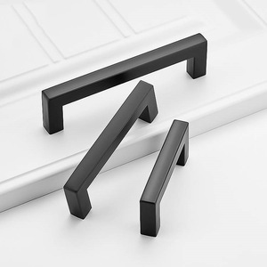 Hợp kim nhôm ống vuông tủ quần áo và tủ ngăn kéo dài thanh xử lý vàng hình chữ T phần cứng kéo - Product Image 1