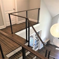 Garde-corps économique en fil métallique en acier inoxydable, balustrade, garde-corps pour l'extérieur et l'intérieur, pour les escaliers et les balcons