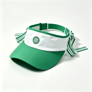 Unisex Fashion Color Block Sun Visor Hat Back <b>Ribbon</b> Bow UV Protection <b>Wide</b> Brim Ponytail Empty Top Cap Summer Sports Travel - Product Image 3