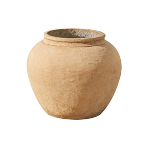 Petit calibre circulaire rétro magnésium boue ciment pot de fleurs intérieur <span class=keywords><strong>jardin</strong></span> cour minimaliste similaire <span class=keywords><strong>poterie</strong></span> pot pépinière - Product Image 1