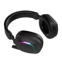 Headset Gaming Bluetooth Over-Ear dengan Lampu RGB, Latensi Rendah, dan Mikrofon Lipat, untuk Konferensi dan Kantor