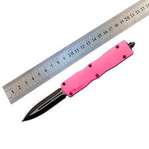 OK-4592 Venta al por mayor de pedidos pequeños directamente de fábrica Cuchillo de supervivencia rosa de doble acción EDC de 7.5 pulgadas Death Stalker personalizado - Product Image 2