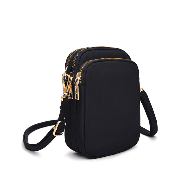 Hot Selling Women Nylon Cell Phone Shoulder Handbag Purse Sling Bag Crossbody Mobile Phone Bags