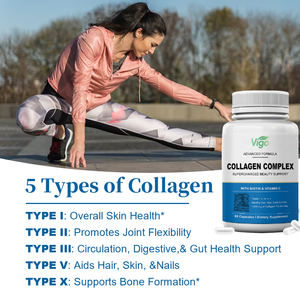 <span class=keywords><strong>Vigo</strong></span> Cápsulas blanqueadoras de colágeno múltiple Mezcla hidrolizada con biotina Vitamina C para la piel del cabello - Product Image 6