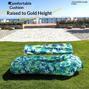 Lit gonflable amphibie de plein air avec pare-soleil, canapé-lit paresseux en polyester, vente en gros en Chine - Product Image 3