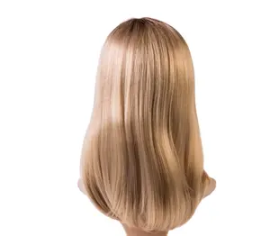 高温纤维合成发片长20英寸机为女性制作侧分假发