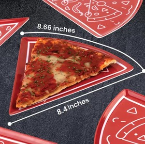 Juego de 6 Platos Redondos de Melamina Coloridos y Únicos, Platos Triangulares para Pizza - Product Image 3