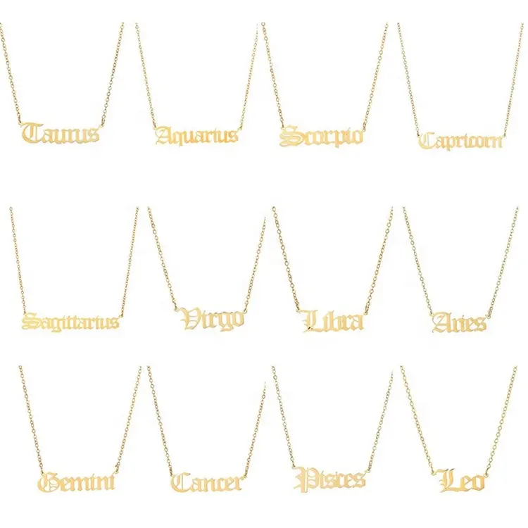 12 Zodiac Ketting Ram/Stier/Gemini/Kanker/Leo/Maagd/Weegschaal/Scorpius/Boogschutter /Capricornus/Waterman & Pisces