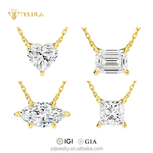 Collana con Diamante Coltivato in Laboratorio da 0,5 Carati, Colore D, Certificato IGI GIA, Purezza VVS VS, Gioiello in Platino con <span class=keywords><strong>Solitario</strong></span> da 50 Punti - Product Image 1