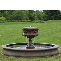 Fontaine d'eau en résine à 3 niveaux en forme de pot, pour l'aménagement paysager intérieur et extérieur, jardin et patio, vente en gros