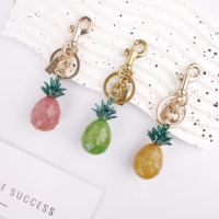 Simpele glimmende fruit hars tasbedel sleutelhanger decoratie voor handtas rugzak portemonnee bagage
