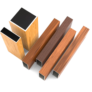 <span class=keywords><strong>Tube</strong></span> <span class=keywords><strong>carré</strong></span> en aluminium à grain de bois et revêtement mural - Système de plafond, de cloison et de grille sur mesure - Profil en alliage - Product Image 1