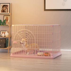 Gabbia per Cani da Interno in Ferro, da Piccola a Grande, Robusta con Motivo a Puntini, Trasportino in Metallo con Vassoio in Plastica - Product Image 3