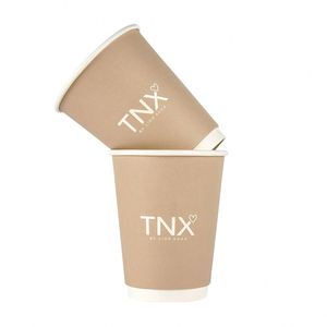 Gobelets en papier kraft jetables personnalisés à double paroi, étanches et écologiques, pour café, thé au lait et boissons à emporter – Vente en gros à prix réduit - Product Image 4