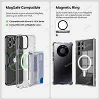 Dompet Magnetik dengan Pegangan Kartu, Penyangga Kartu, dan Penyangga Ponsel untuk Dompet Mag-Safe untuk Apple iPhone 17 16