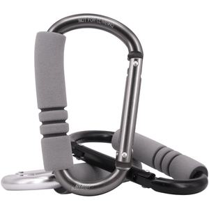 Mosquetón de esponja deportiva negro con resorte de <span class=keywords><strong>Metal</strong></span> de aleación de aluminio 12*140 en forma de D grande para minería con gancho de triciclo - Product Image 1