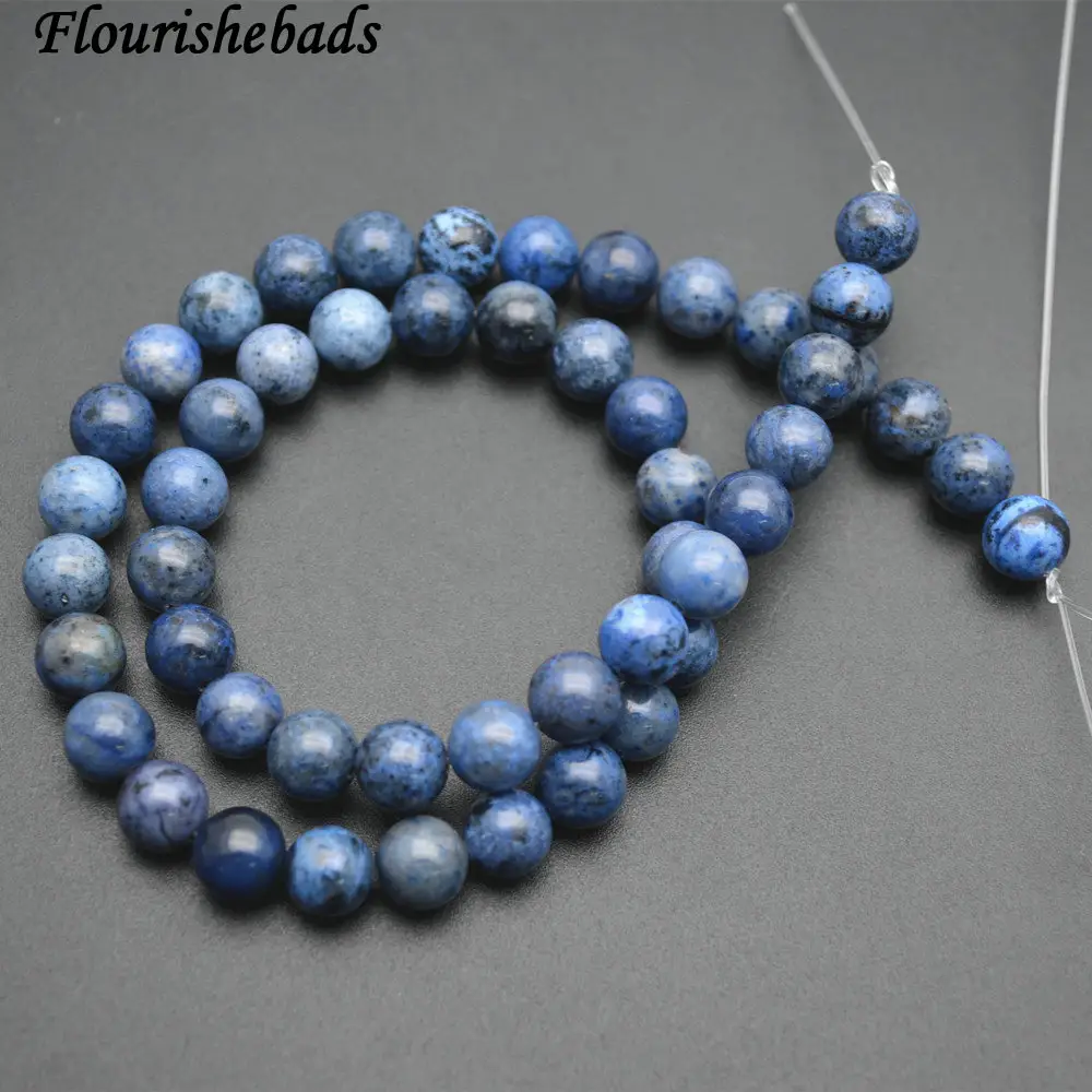 Natural Blue Dumortierite Stone Round Loose Beads 4mm 6mm 8mm 10mm 12mm