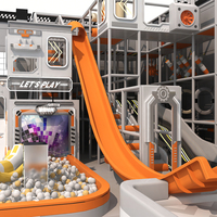 Parque Infantil Comercial Interior Deportivo y Moderno, Parque Infantil Temático Personalizado con Toboganes y Piscina de Pelotas