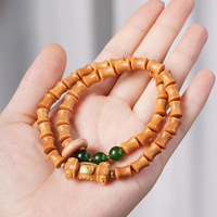 Pour la création de bijoux faits main DIY en bambou et bois de santal avec 108 perles et bracelet perlé unisexe
