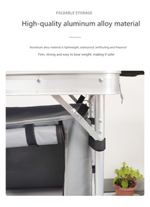 Table de pique-nique extérieure pliante personnalisée Table de <span class=keywords><strong>camping</strong></span> pliable Mobilier d'extérieur <span class=keywords><strong>Lavabo</strong></span> en aluminium léger Cuisine de <span class=keywords><strong>camping</strong></span> - Product Image 4