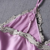 Robe en satin de polyester solide à taille élastique pour femmes, de haute qualité et tendance, ensemble de vêtements décontractés pour dormir, printemps automne
