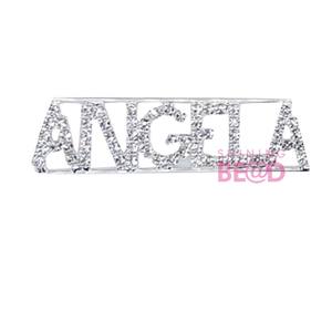 Étiquettes nominatives personnalisées Broches de revers Broches de mariée/femme de chambre Broches en métal de luxe Designer femmes hommes lettre broche Badge - Product Image 6