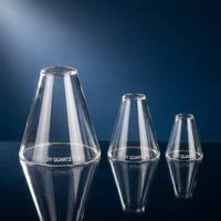 Creuset conique en quartz fondu résistant à la chaleur 1200°C, pot de fusion en verre de silice conique pour analyse chimique en laboratoire, taille personnalisée