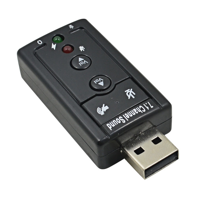 TISHRIC 5HV2 7.1 External USB Sound Card Adapter 3.5mm Jack to USB Audio Interface Microphone Headphone for MAC Computer Laptop