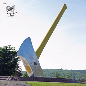 Statue de <span class=keywords><strong>hache</strong></span> géante en acier inoxydable, décoration de jardin personnalisée BLVE, sculptures métalliques d'extérieur - Product Image 1