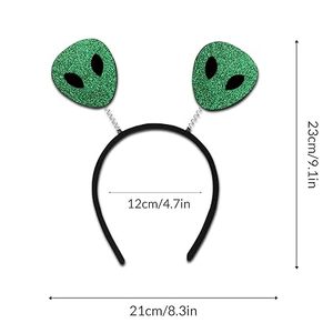 Diadema alienígena Antena Marciana Diadema con purpurina para suministros de fiesta Cosplay de Halloween Tema espacial Fiesta de disfraces alienígenas - Product Image 6