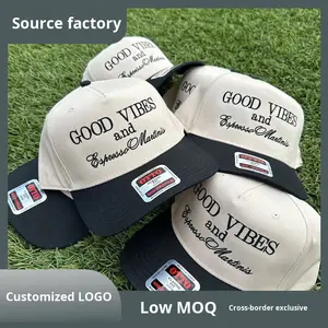 หมวกเบสบอลพิมพ์ลายโลโก้ปักสีบล็อกทรงมงกุฎลึกแบบแข็งรอบศีรษะขนาดใหญ่สำหรับ - Product Image 3