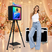 Nouvelle Cabine Photo Trépied Colorée 2026 avec Imprimante, Panneau Lumineux RGB et Appareil Photo Selfie pour Événements