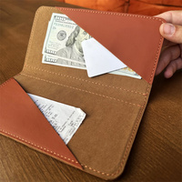 Porte-Comptes en Cuir Véritable Personnalisé avec Logo, Fait Main, Portable, Luxe Moderne, pour Restaurant, Porte-Extrait de Compte Personnalisé