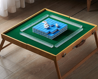 Meja Mahjong Lipat Kayu Modern Portabel untuk Berkemah dan Bepergian di Luar Ruangan