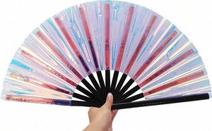 Printed Bamboo PVC Hand Fan 33cm Traditional Classic Angel Carved Style for Promotion Advertising New Product Ideas - Product Image 4