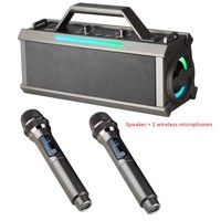 Microphone sans fil haute puissance 5.0 pour la maison, haut-parleur karaoké portable, haut-parleur extérieur étanche, alimenté par batterie