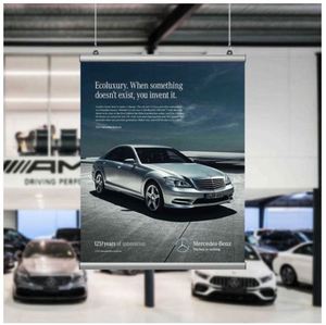 Custom Hanging <b>Banner</b> With Rail Shopping Mall Construction Education Healthy Care <b>Banners</b> With Hanging Bars - Product Image 6