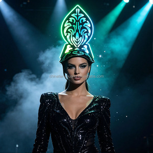 Diadema LED Cyberpunk, Tocado Alto para Discoteca, Bailarina <span class=keywords><strong>Gogo</strong></span>, Festival Rave, Pasarela de Moda, Espectáculo - Product Image 1