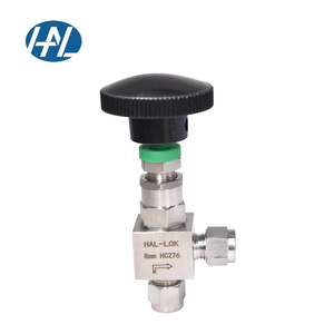 Válvula de instrumento regulador de codo de Control Manual de aleación de C-276 válvula de aguja de virola de ángulo recto para agua Gas aceite-potencia hidráulica - Product Image 4