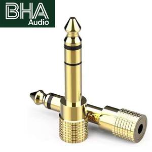 Adattatore Audio BHA KT04 da 6,35mm Maschio a 3,5mm Femmina, Convertitore <span class=keywords><strong>Jack</strong></span> Stereo TRS da <span class=keywords><strong>1</strong></span>/<span class=keywords><strong>4</strong></span>" a <span class=keywords><strong>1</strong></span>/8" per Microfono Wireless, Mixer, Chitarra - Product Image 1