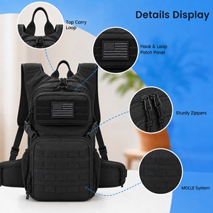 Mochila Táctica Negra LUPU, Impermeable, para Viajes al Aire Libre, Sistema Molle, 36-56L, Unisex, para Senderismo, con Logotipo Personalizado - Product Image 2