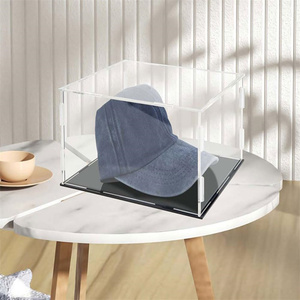 Rõ ràng Acrylic Mũ bóng chày hộp hiển thị đứng UV bảo vệ ký mũ trong suốt Showcase Mũ bóng đá - Product Image 5