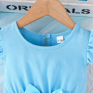 Abbigliamento estivo floreale casual 2-3 anni abbigliamento neonato abiti da bambina abiti da bambina per bambine abbigliamento per bambini <span class=keywords><strong>vestito</strong></span> design - Product Image 4