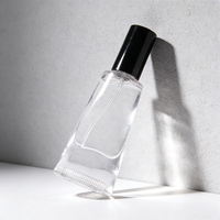 Flacon de parfum en verre plat en forme de dentifrice, rechargeable, à col vissé, petite capacité 10 ml